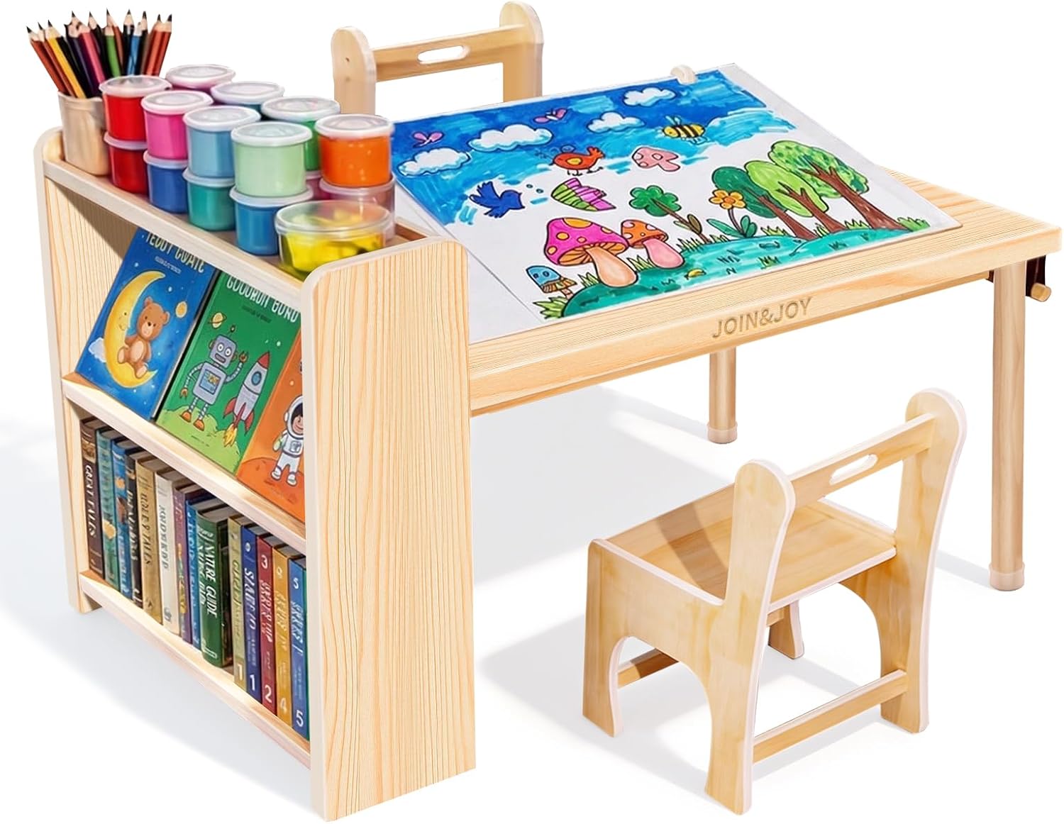 Art Craft Toddlers - Mesa de Arte de Madera para