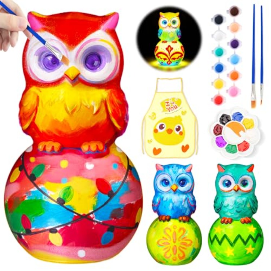Art Craft Night - Kit de Pintura para Lámparas, Manualidades
