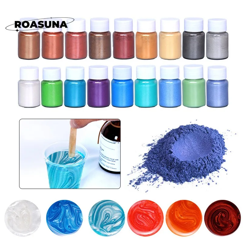 Alcohol Ink Set - Polvo de perla de Mica de