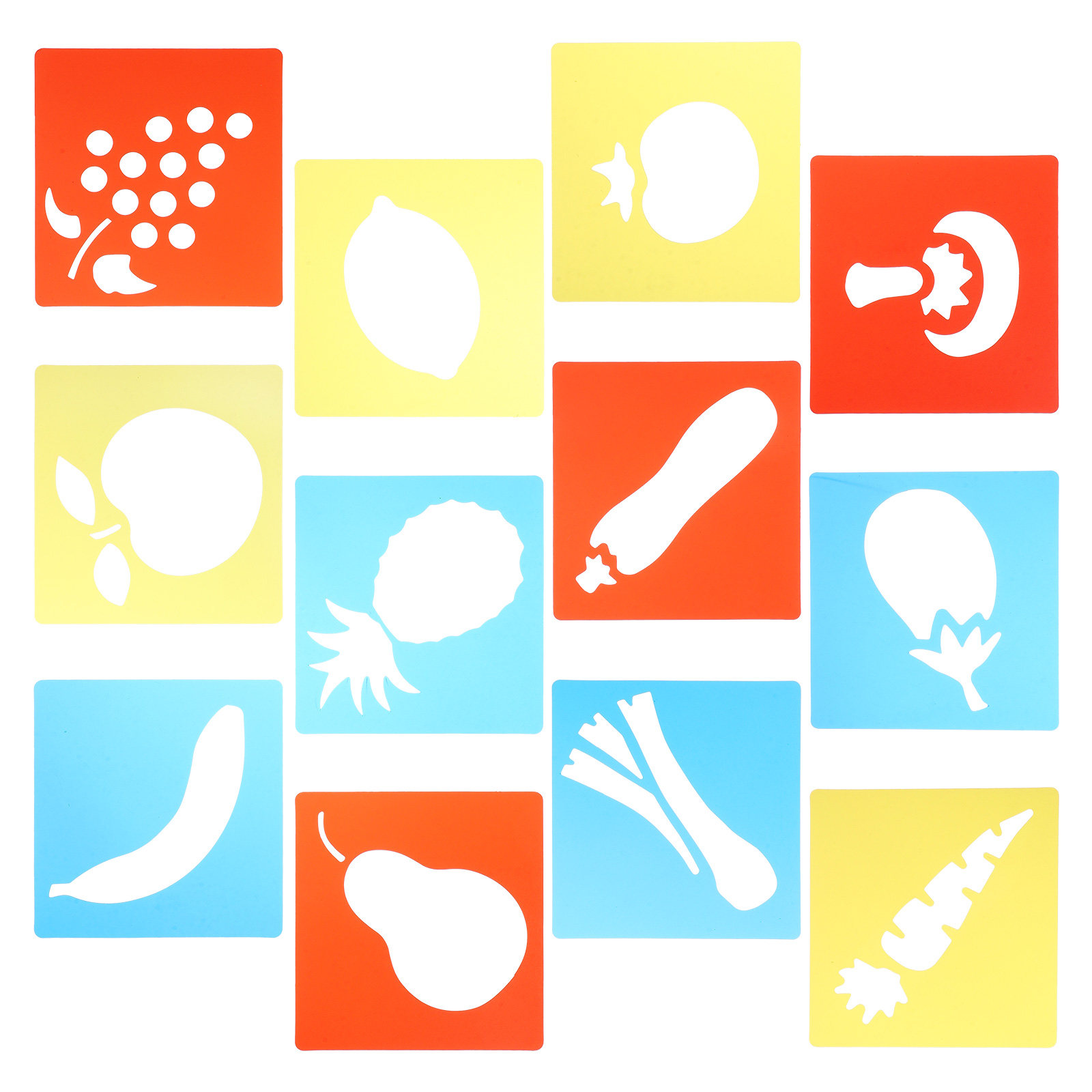 Art Craft Toddlers - 12 plantillas de plástico para dibujar,