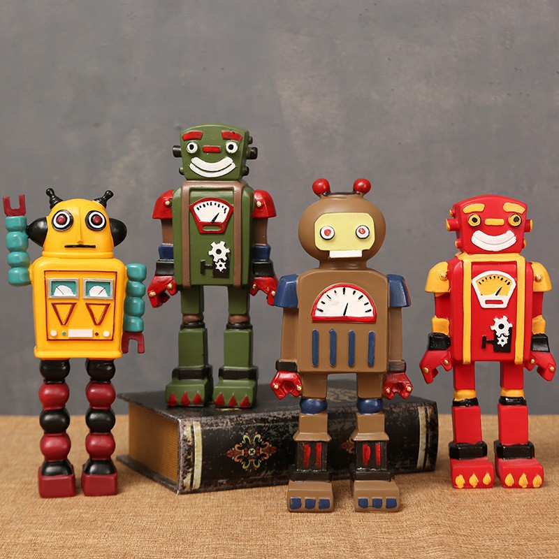Art Craft Robot - Figura de Robot de Dibujos Animados,