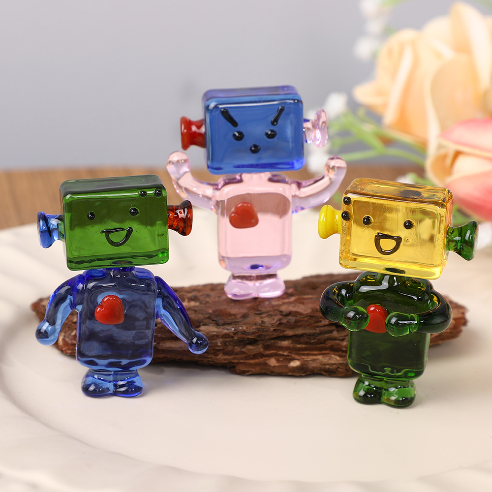 Art Craft Robot - Figuras de Robot de Cristal Hechas