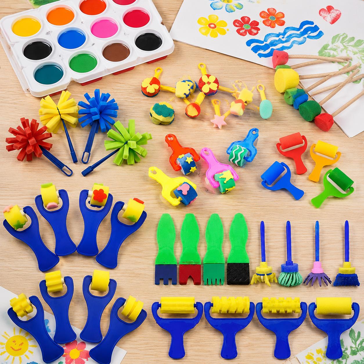 Art And Craft Studio - Paquete de esponjas y pinceles para