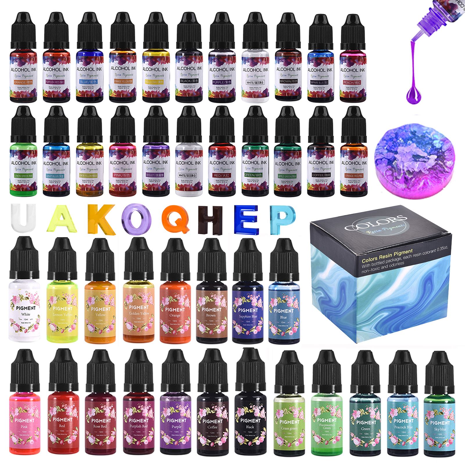 Alcohol Ink Set - 1 Juego de Kit de pigmento