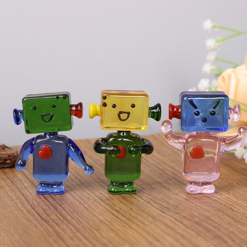 Adornos de Robot con Rostro Co - Art Craft Robot reseña y precio