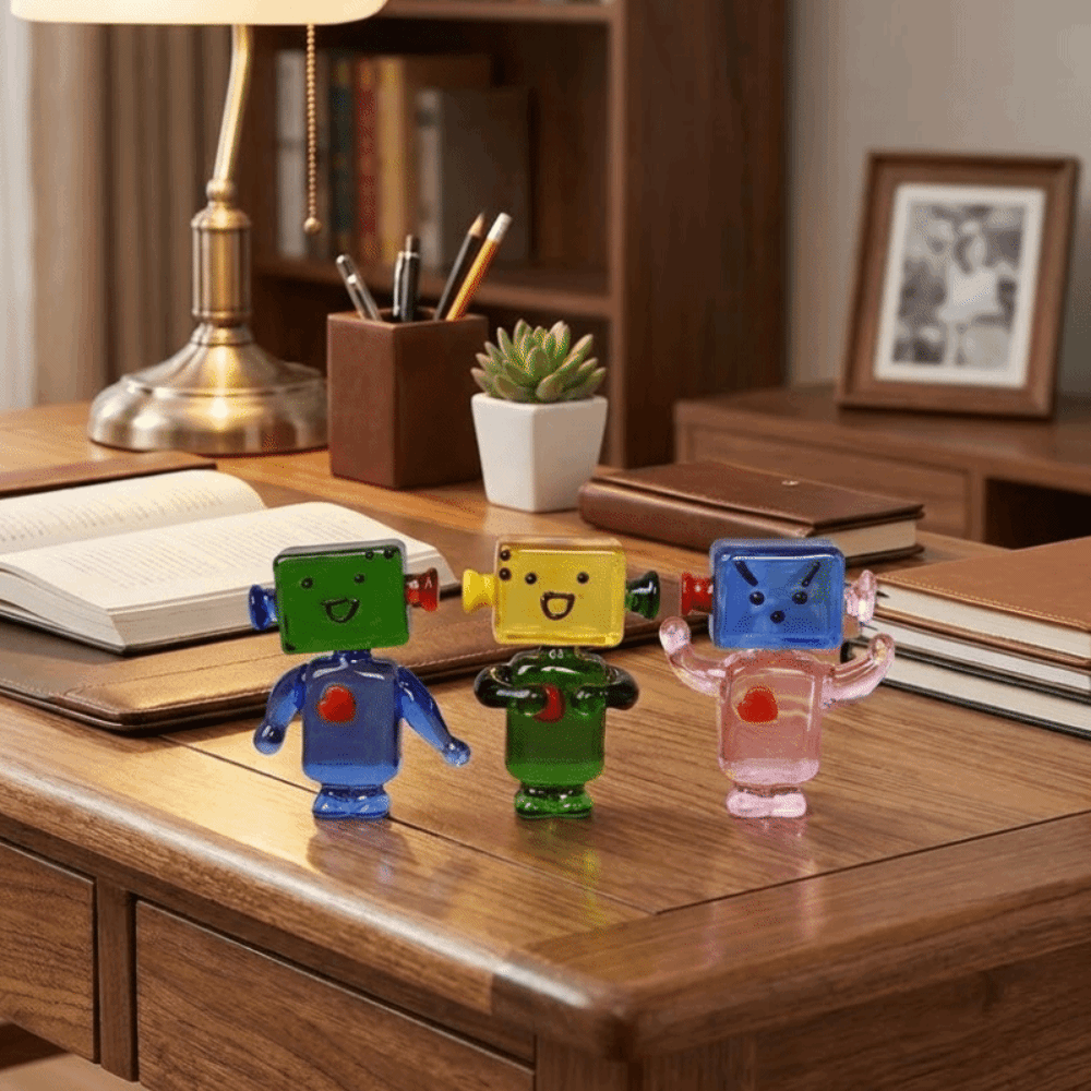 Adornos de Robot con Rostro Co - Art Craft Robot reseña y precio
