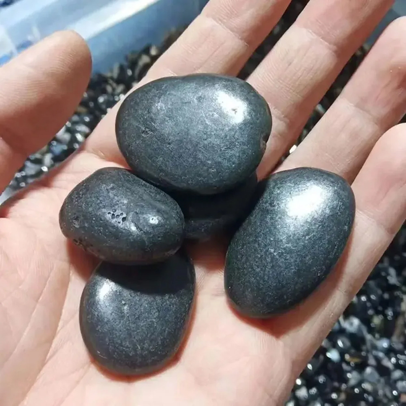 Piedras de río pulidas negras  - Art Craft Vase reseña y precio