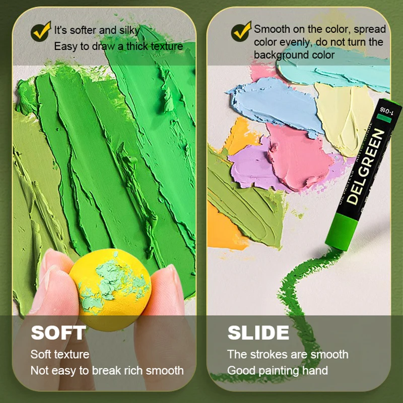 DELGREEN-Juego de Pastel al ól - Chalk Pastel Set reseña y precio