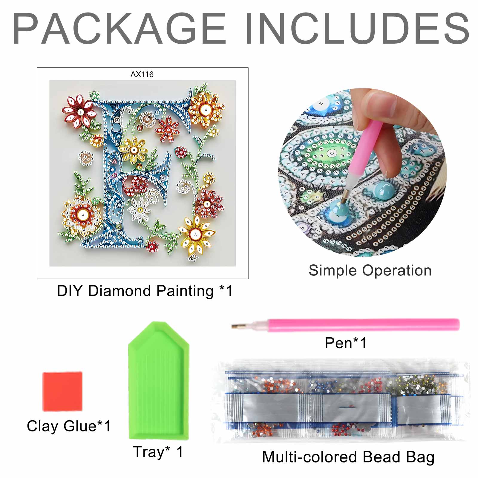 Kits de pintura de diamantes c - Art Craft Letter F reseña y precio