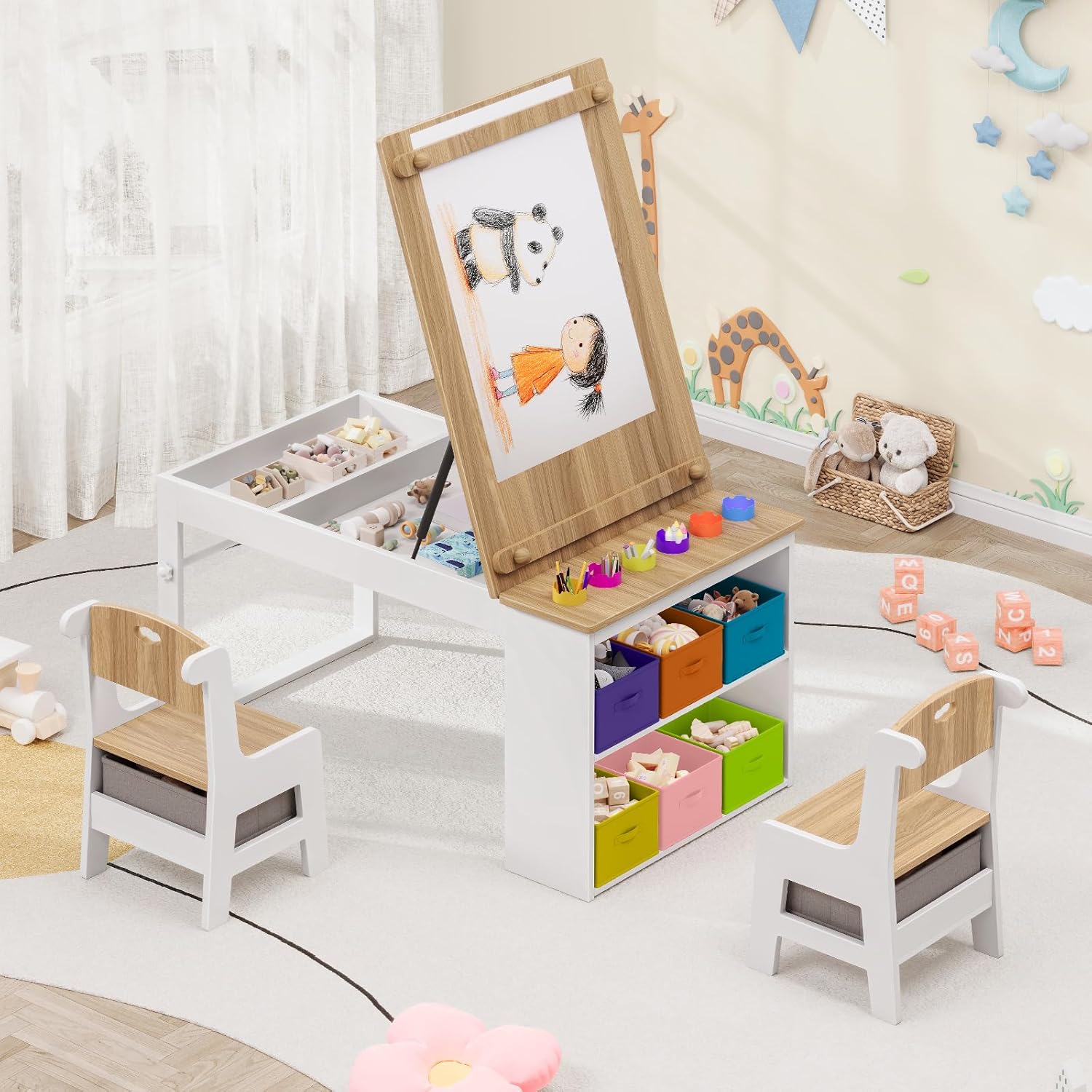 Mesa y Sillas de Arte para Niñ - Art Craft Toddlers reseña y precio