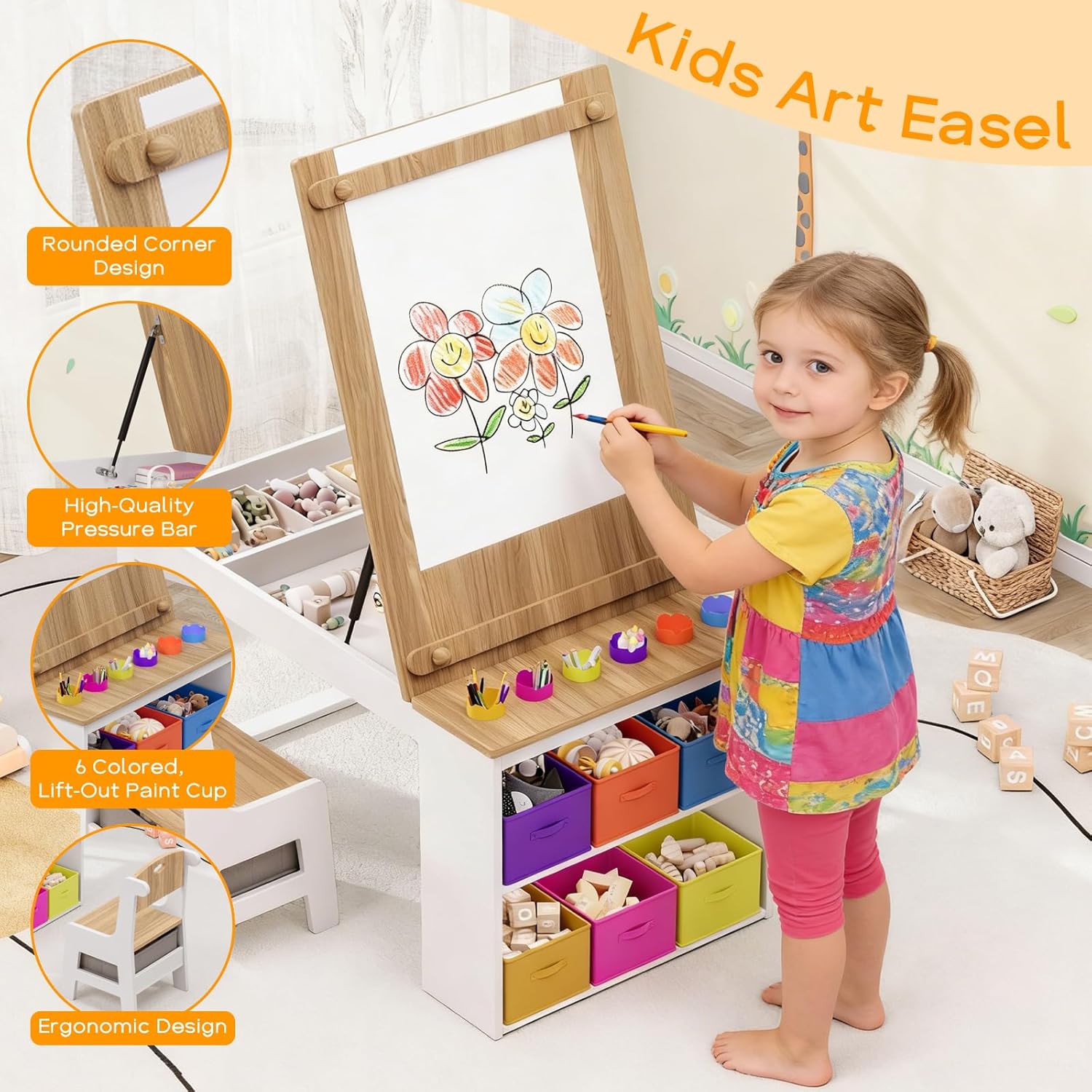 Mesa y Sillas de Arte para Niñ - Art Craft Toddlers reseña y precio