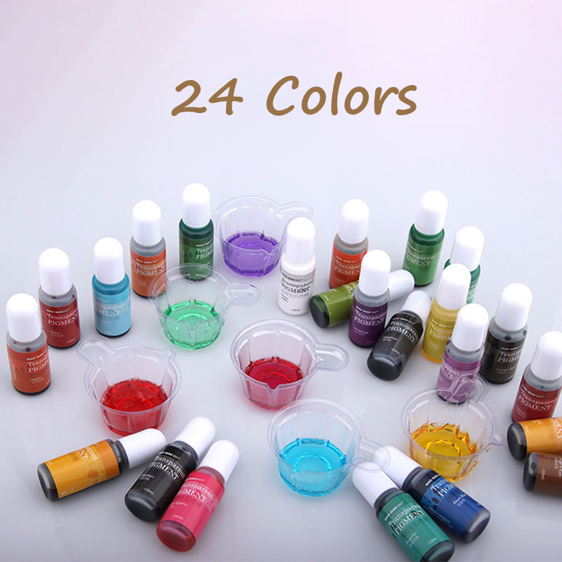 JCD 24 colores 10ml gema trans - Alcohol Ink Set reseña y precio