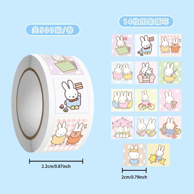 Miffy - Rollo de 500 Pegatinas - Origami Paper Set reseña y precio