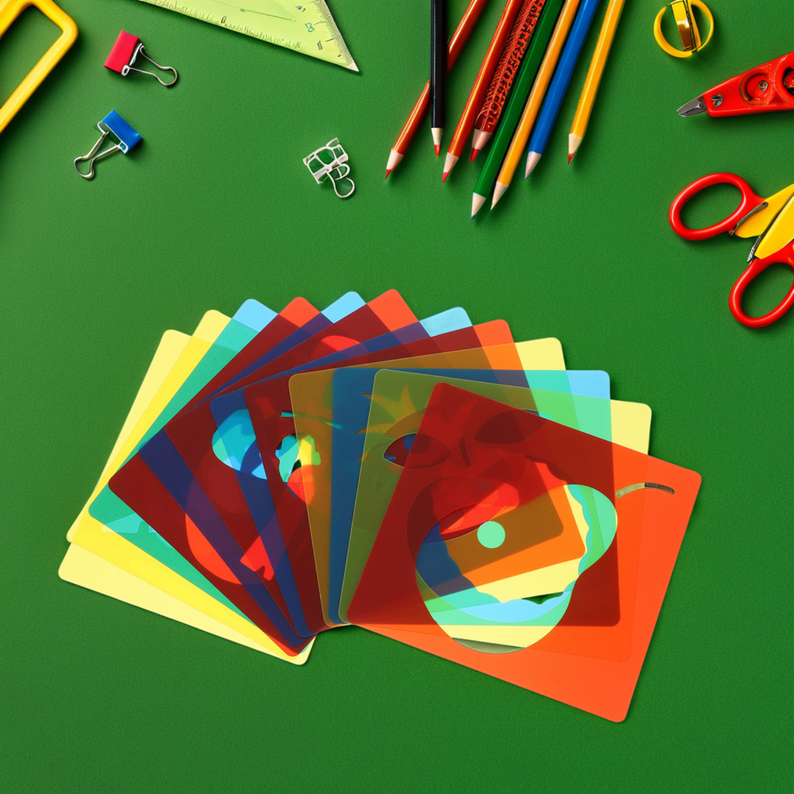 12 plantillas de plástico para - Art Craft Toddlers reseña y precio