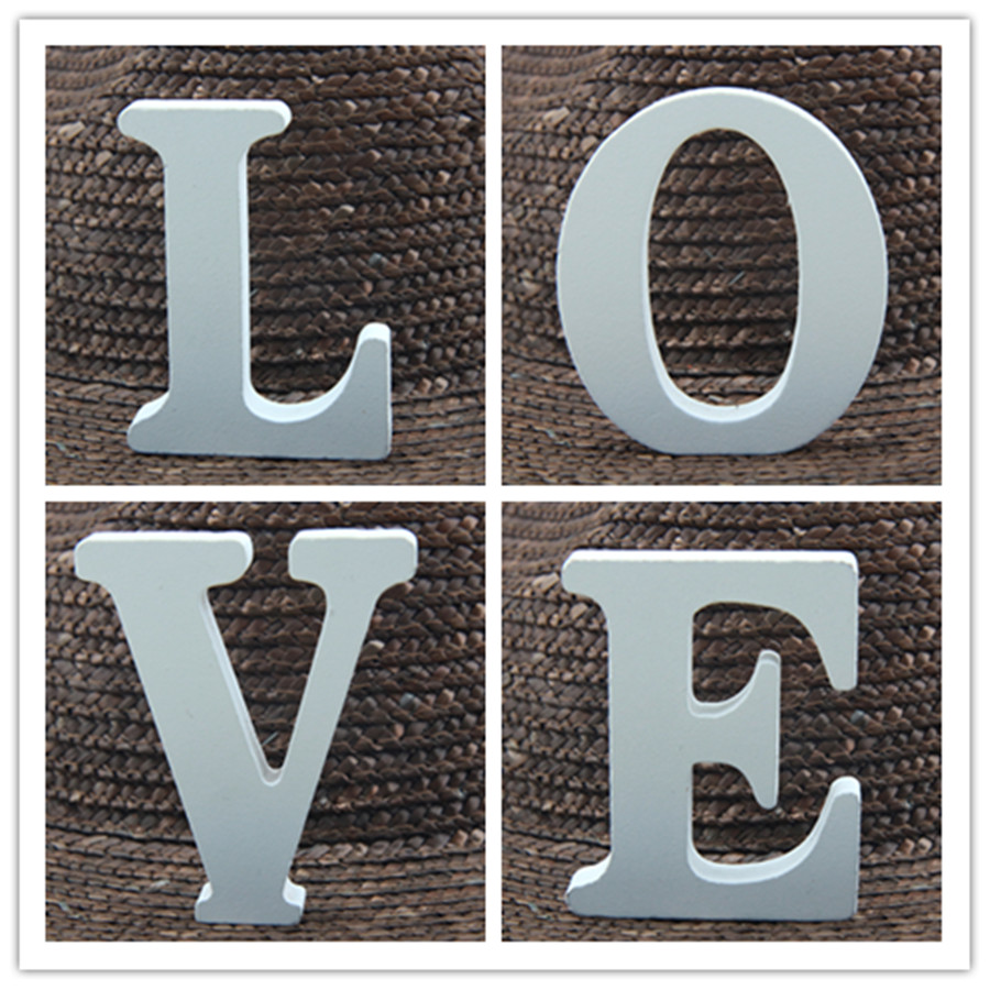 Letras blancas de madera para  - Art Craft And Design reseña y precio