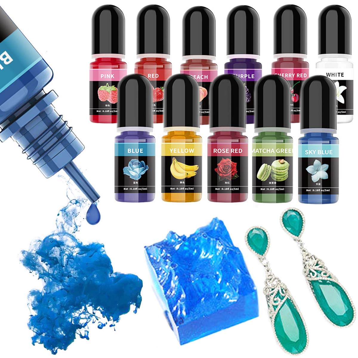 5ml/botella de pigmento de res - Alcohol Ink Set reseña y precio